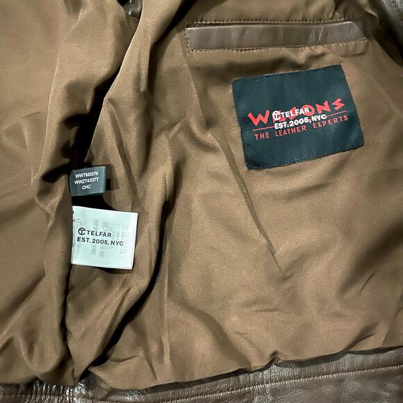 Telfar x Wilson’s Leather Size L Sold-out Limited Stock Chocolate Leather Jacket - Picture 6 of 16